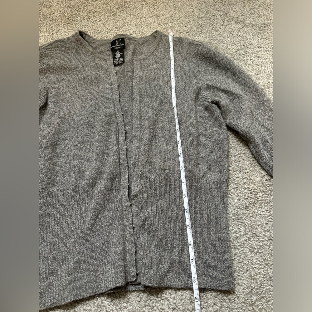 Inc International Concepts Gray Cardigan Sweater … - image 3